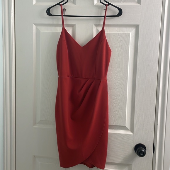 Lulu’s “Forever Your Girl” Rust Red Bodycon Dress - Picture 2 of 2